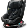Siège Auto Popypapa G406 – Isofix 360° | Naissance à 12 ans | Tissu respirant + Cuir noir