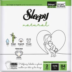 Sleepy Natural Couches Bébés Double Mini Taille 2 - (3-6kg) 84 Unités