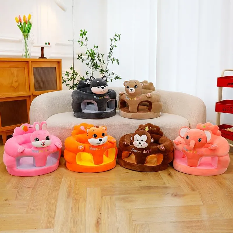 Coussins assise bébé Happy Day 6 modèles animaux ours tigre lapin singe éléphant chien peluche