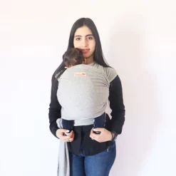 Écharpe de portage Simplicity - Bebemam - Gris claire