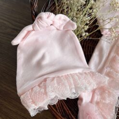 Elégante Grenouillère bébé mixte en Rose - coton naturel