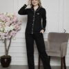 Ensemble Pyjama de Maternité Élégance Classique – Chemise Pantalon