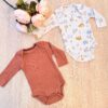 Lot de 2 Body bébé safari Garçon 100% coton