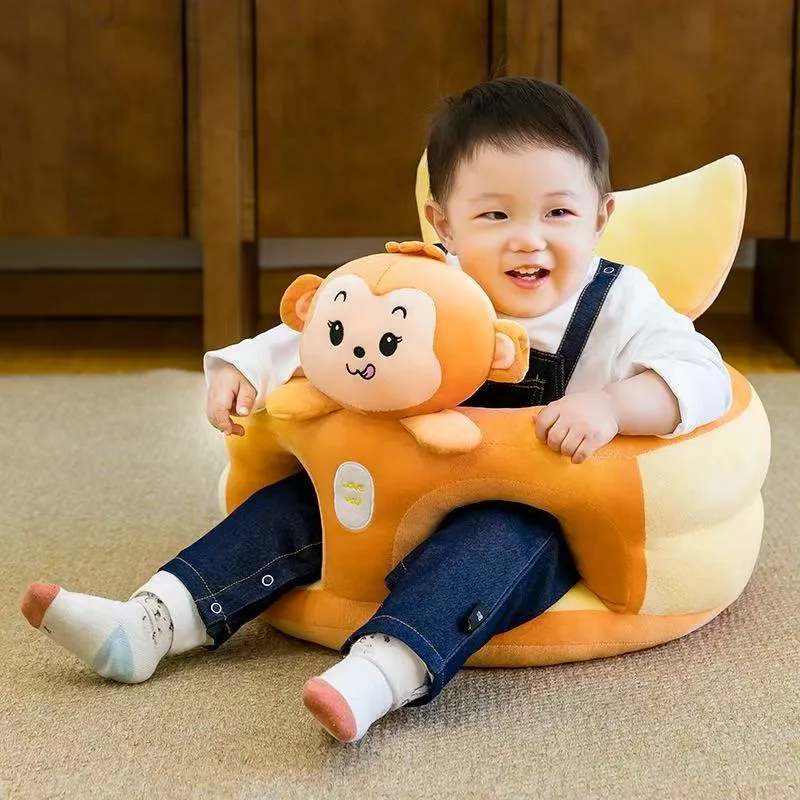 Coussin d'Assise Bébé Happy Day – Siège d'Apprentissage Peluche Animaux, 3 Mois à 2 Ans – Image 27