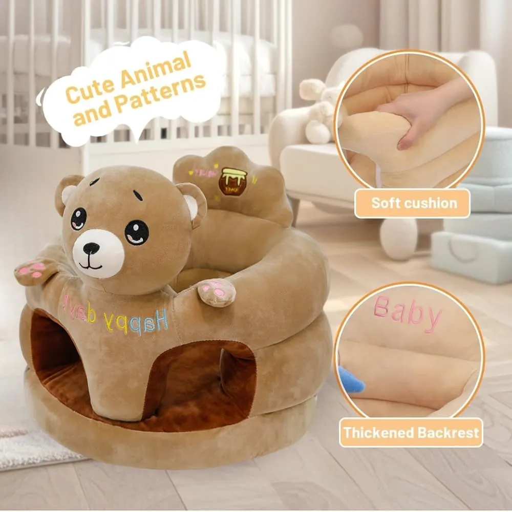 Coussins assise bébé Happy Day 6 modèles animaux ours tigre lapin singe éléphant chien peluche