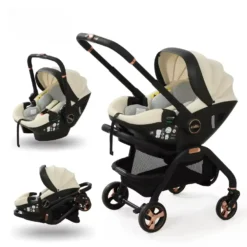 poussette siege auto beige