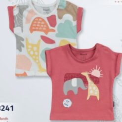Lot de 2 t-shirts bébé assortis pur coton pour Été