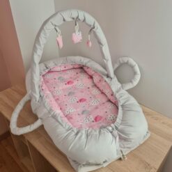 Couffin Souple avec plan incliné rose