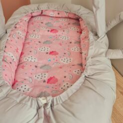 Couffin Souple avec plan incliné rose