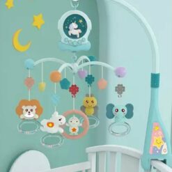 Mobile musical avec lumière et musique - Bleu - Huanger