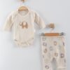 Ensemble Body & Pantalon 100% Coton Pur - motif éléphant