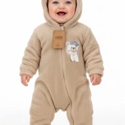 Combinaison Pilote Ourson Beige Wellsoft 100% coton