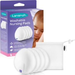 Lansinoh : Coussinets d'allaitement lavables doux x4.