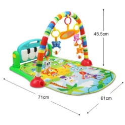Tapis Piano d'éveil musical 3en1 Vert - Huanger
