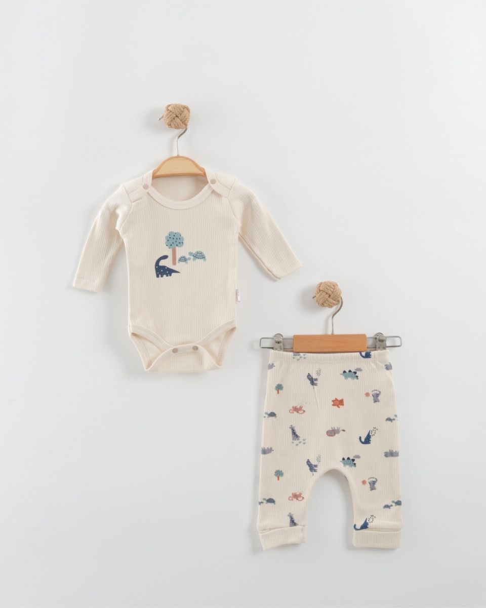 Ensemble Body & Pantalon 100% Coton Pur - motif dino