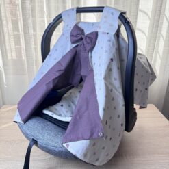 cache et protége bébé en siège auto coton biologique -bebekevi