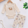 Ensemble Body & Pantalon 100% Coton Pur - motif éléphant
