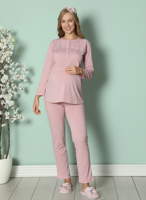 Pyjama grossesse et allaitement longues manches - Allobebe Maroc