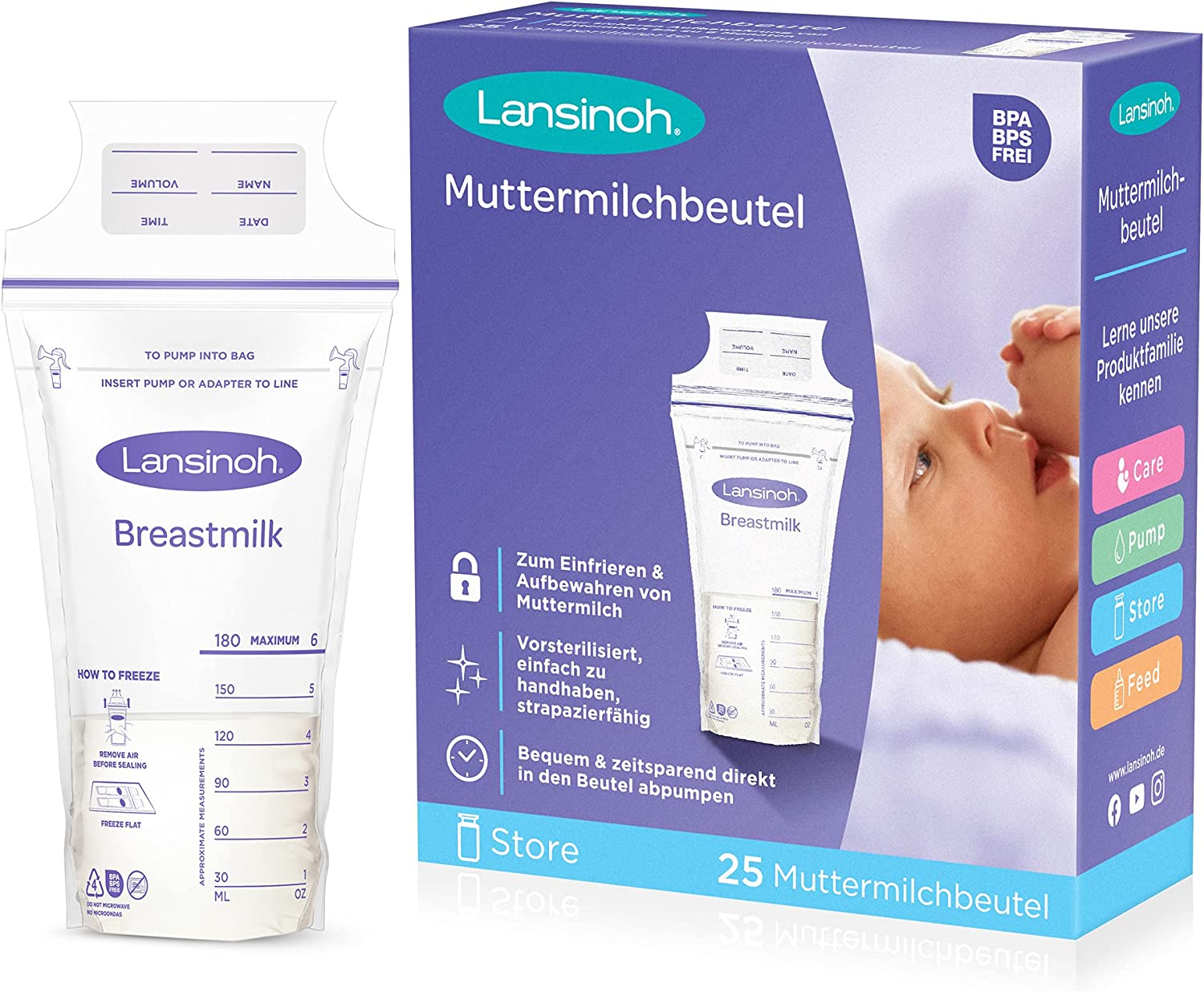 Lansinoh : sachets De Conservation De Lait Maternel 25 PCS