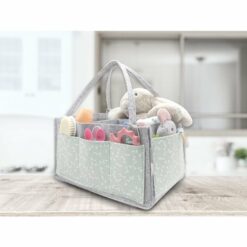 Panier à couches portable pour bébé vert - Babyjem