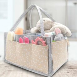 Panier à couches portable pour bébé beige  - Babyjem