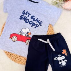 Ensemble Été Snoopy : Short et T-shirt pour Petit Aventurier
