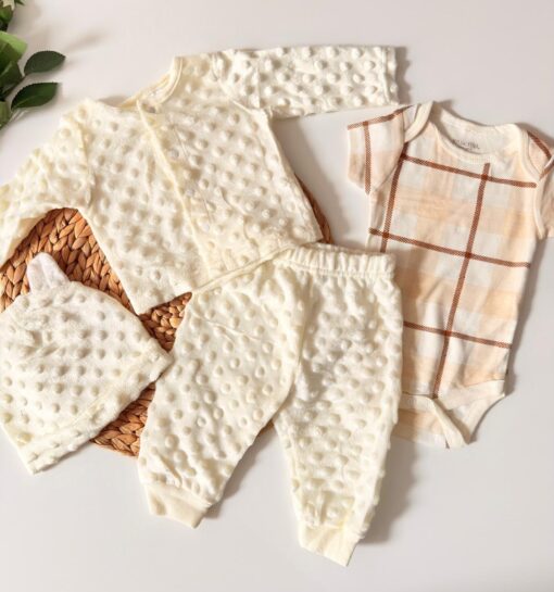 Ensemble tenue pour Bébé 4 Pièces en Velours