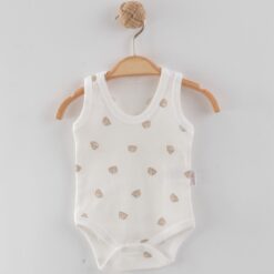 Body Bébé Sans Manches Douceur 100% Coton - Teddy Bear