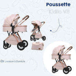 Pack Poussette Réversible 3 en 1 V8 khaki