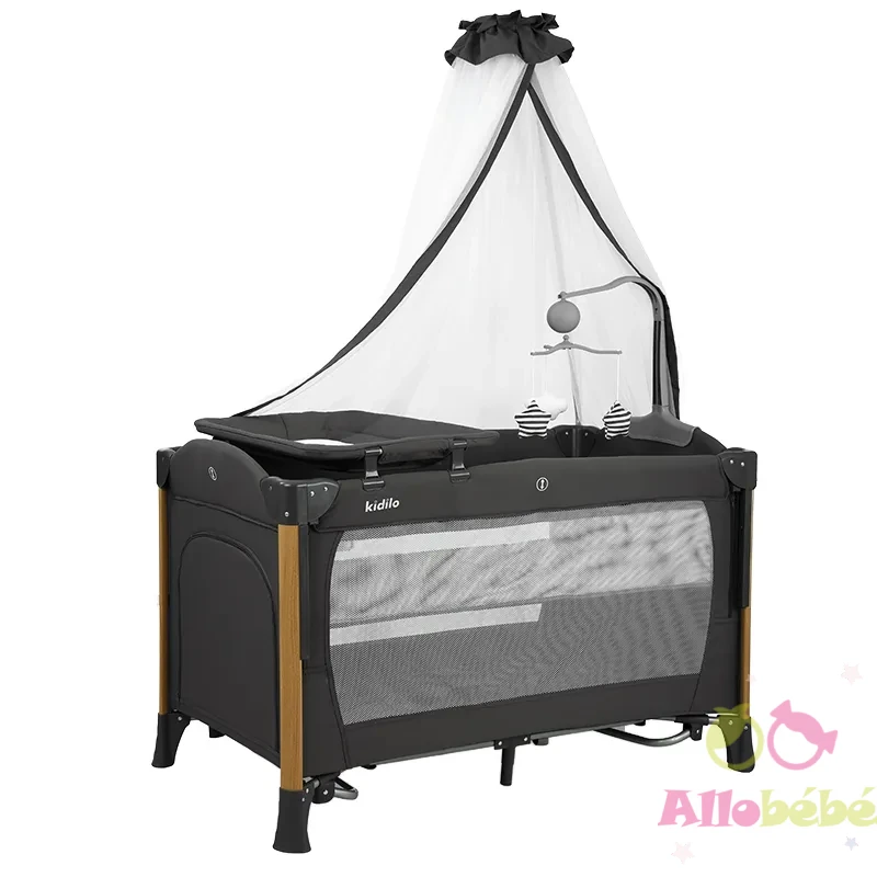 cododo lit berceau gris foncé kidilo