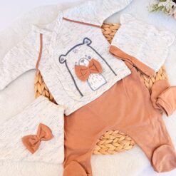 Pack Naissance 5 pcs Garçon beige – Petit Ours