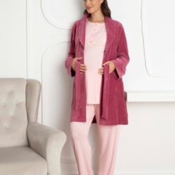 Pyjama grossesse et allaitement avec peignoir