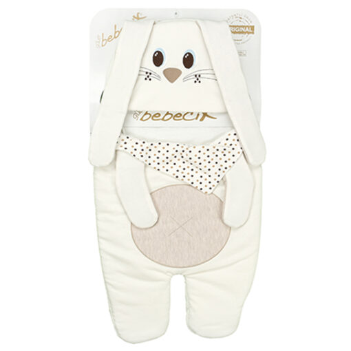 Couverture et nid d'ange blanc Doudou - bebecix