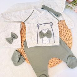 Pack Naissance 5 pcs Garçon vert - Petit Ours