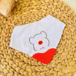 bavoir bébé avec anneau pour les dents