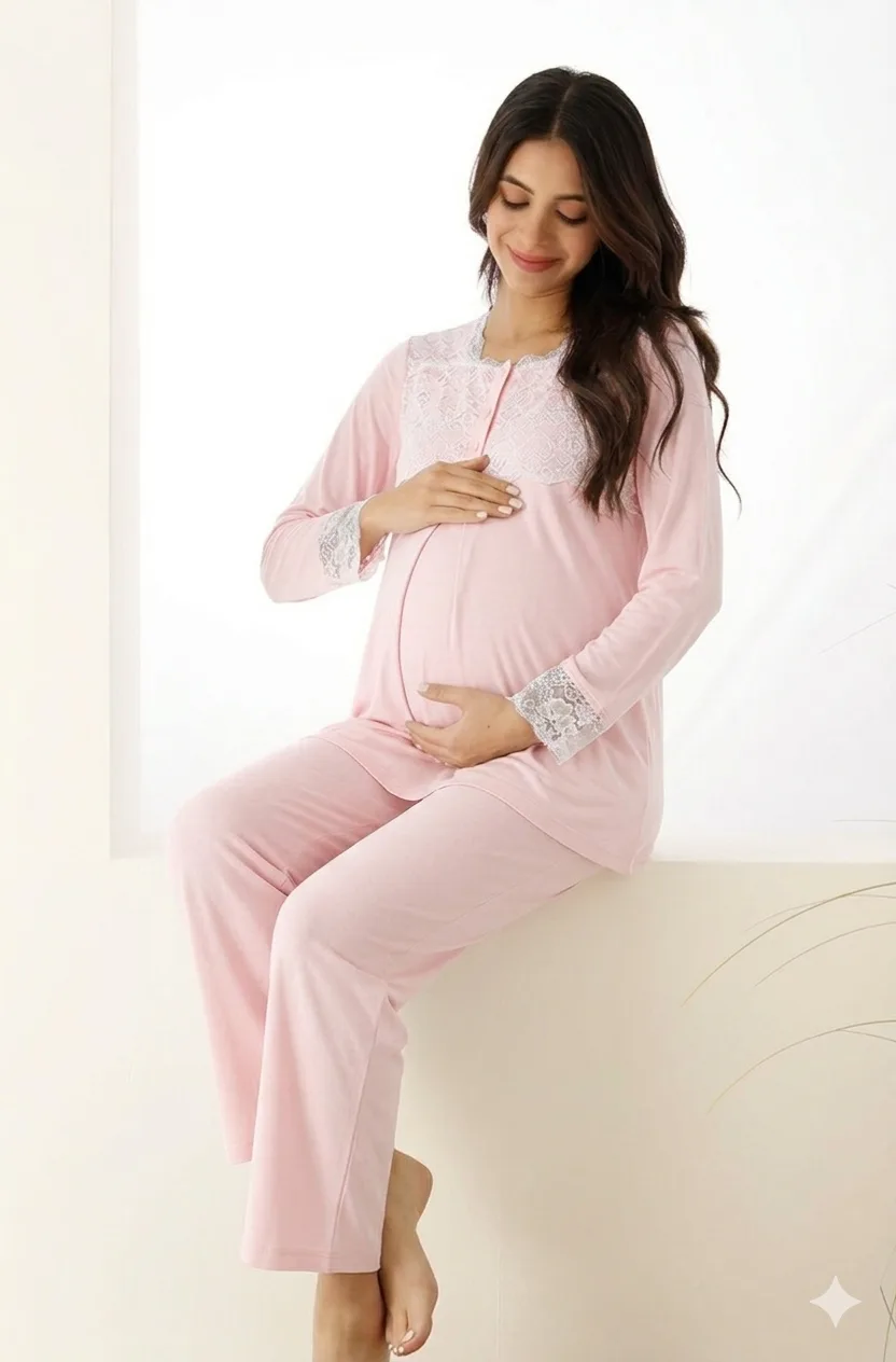 Ensemble Pyjama grossesse et allaitement Passion en dentelle