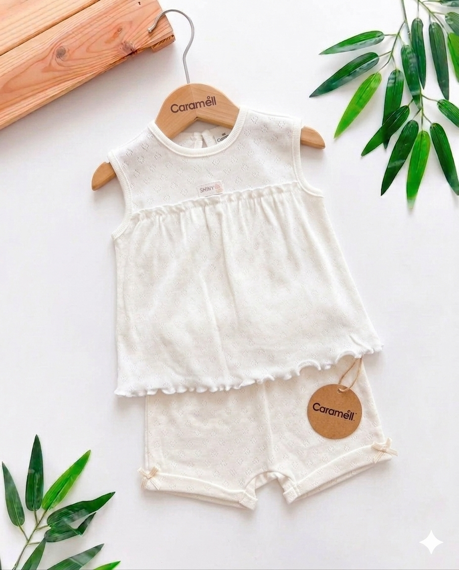 Ensemble Caramell short t-shirt - Un été tout en douceur