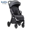 Poussette compacte valise Kidilo C5 grise ultra-légère pliable cabine avion canopy XXL Allobebe Maroc
