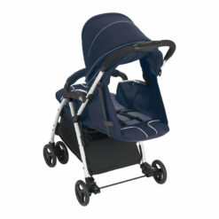 Poussette Compacte Curvi en Bleu + chanceliere + cache pluie - Cam