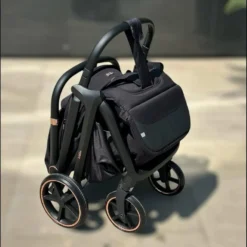 Poussette compacte valise Kidilo C5 grise ultra-légère pliable cabine avion canopy XXL Allobebe Maroc