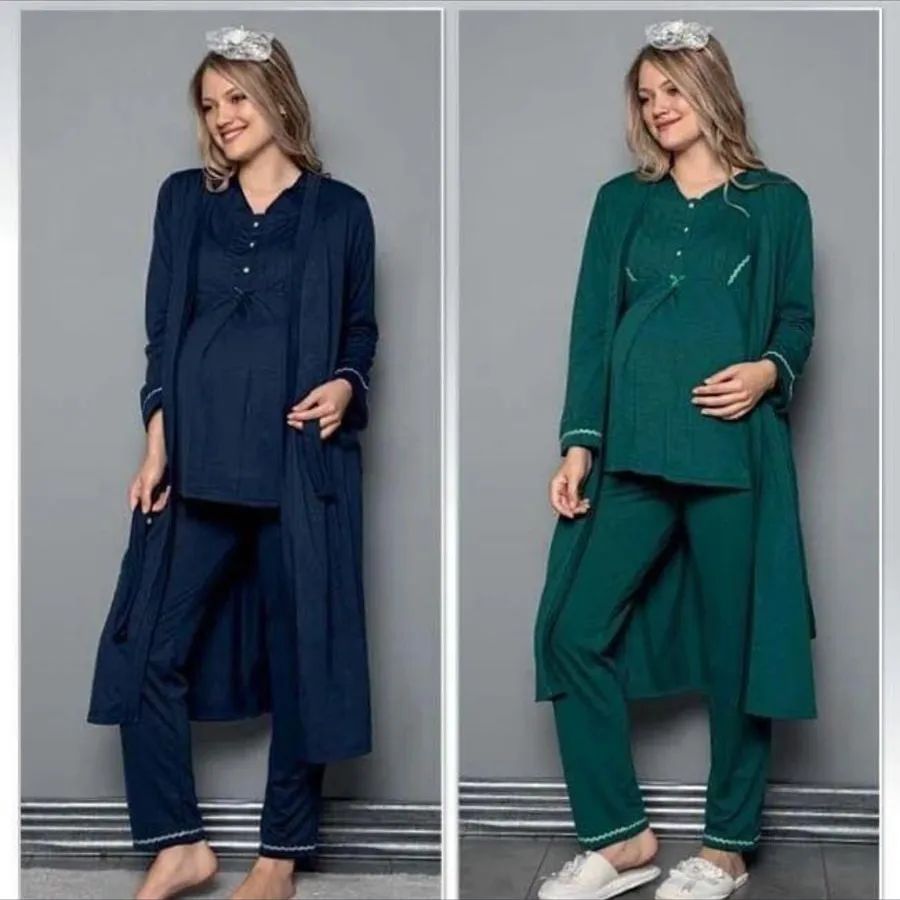 Pyjama grossesse et d'allaitement - bleu - Kiabi - 20.00€