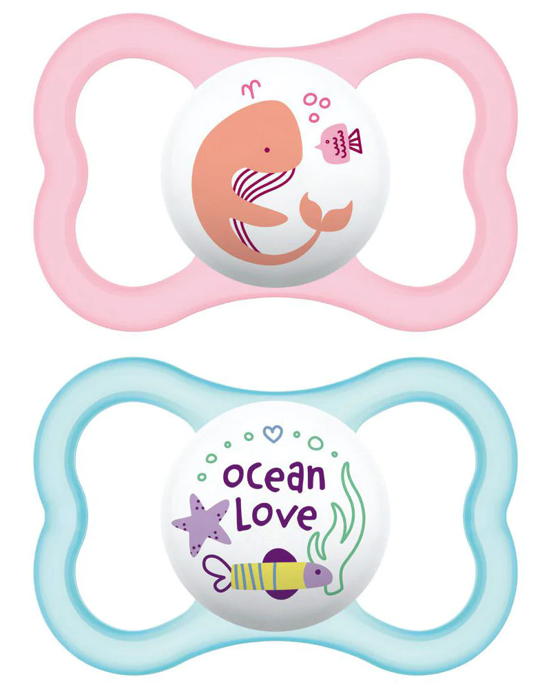 MAM - 2 sucettes silicone Air 0-6 mois - Allobebe Maroc