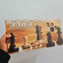 Coffret de jeu 3en1 - Echecs, Dames, Backgammon - sulida