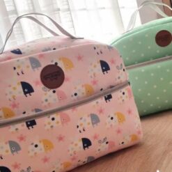 Sac de maternité rose a pois - Mommy bag
