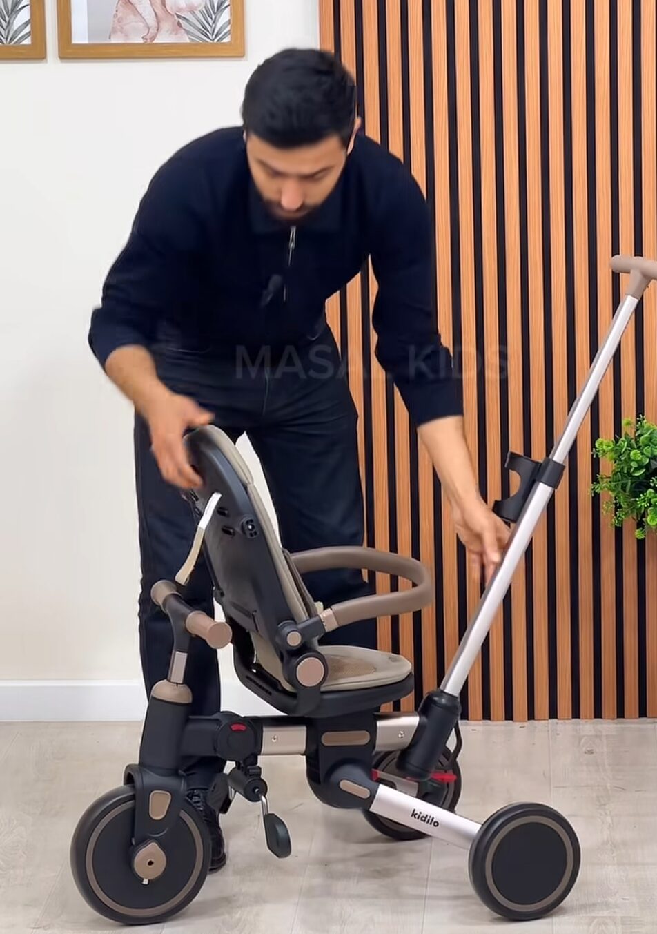Tricycle Enfant Kidilo 3125 – Pousseur Parental, Siège Confortable, Pédalier, Dès 1 an – Image 14