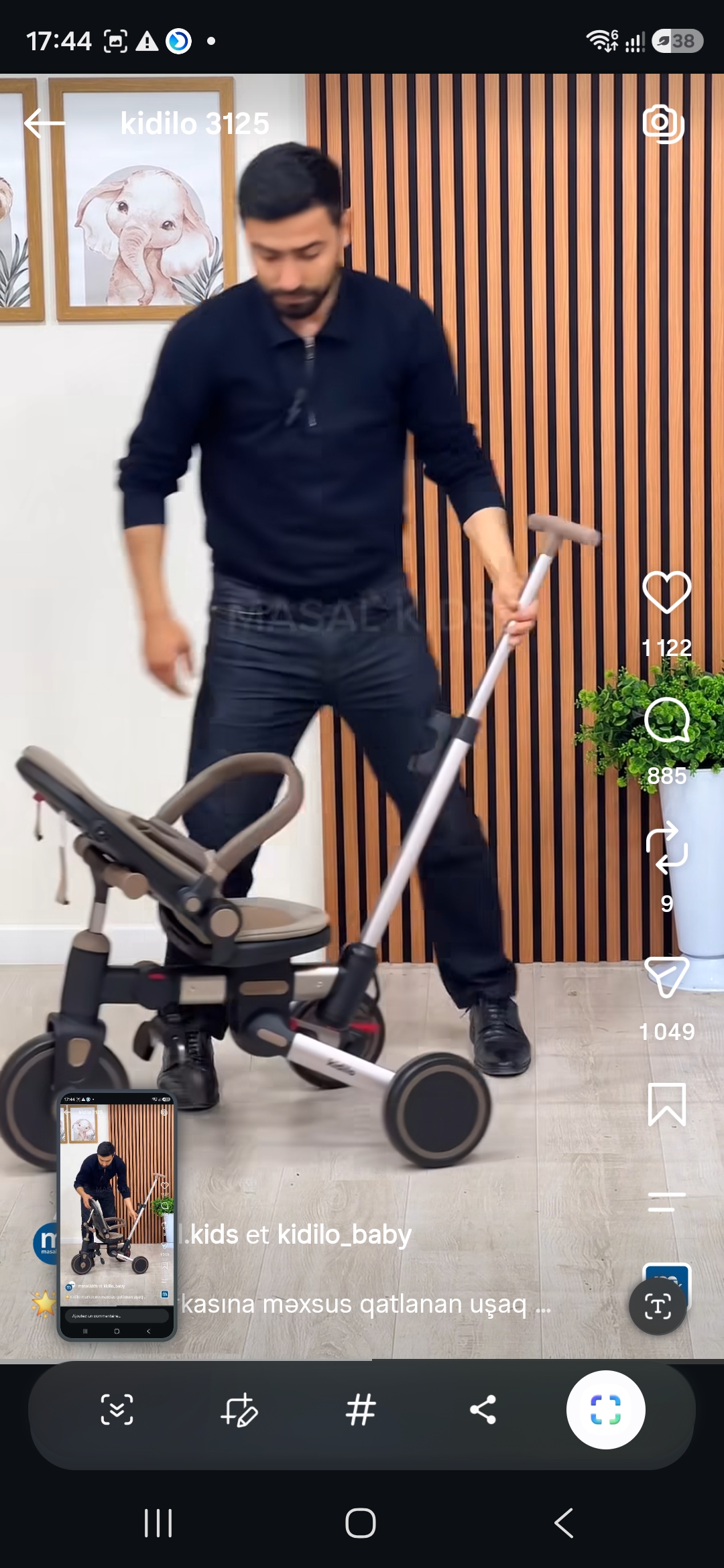 Tricycle Enfant Kidilo 3125 – Pousseur Parental, Siège Confortable, Pédalier, Dès 1 an – Image 15