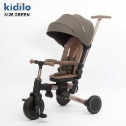 Kidilo 3125 tricycle dès 1 an – pousseur parental amovible pédalier ceinture sécurité