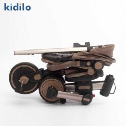pliable Kidilo 3125 tricycle dès 1 an – pousseur parental amovible pédalier ceinture sécurité