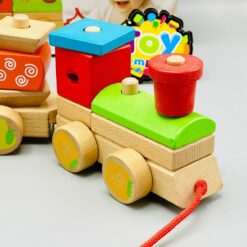 Train éducatif en blocs de bois 30 pcs - vi vi wood