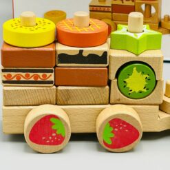 Train éducatif en blocs de bois 30 pcs - vi vi wood